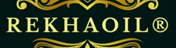 Rekha Oil logo with decorative elements.