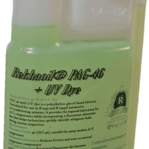 Close-up of a bottle label for Rahnani® PG-46 + UV Dyes.